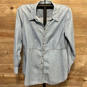 CAbi Light Blue Button Down Shirt
